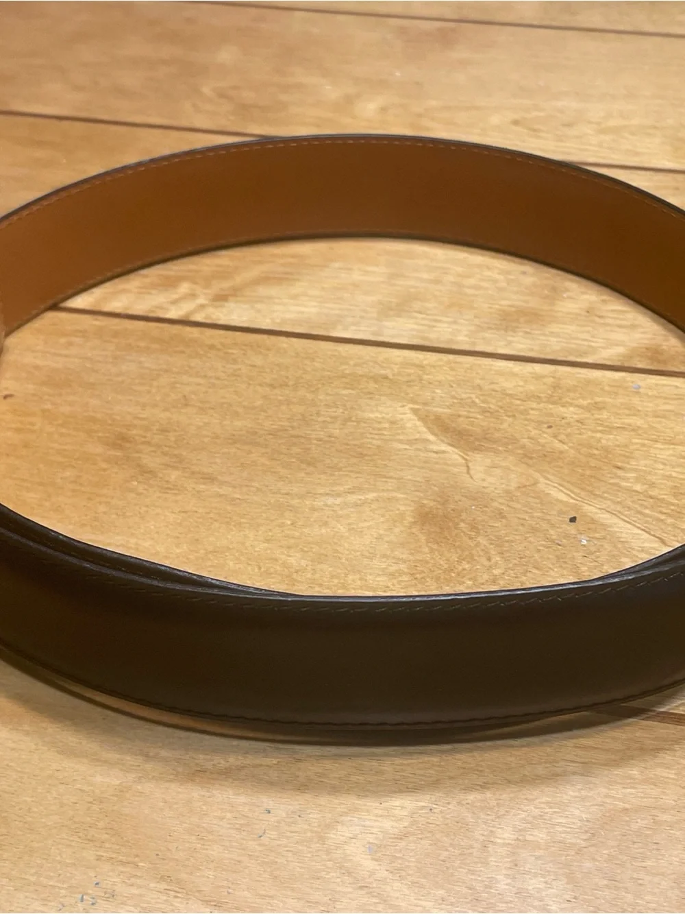 Magnanni Carbon Leather Belt with Silver Buckle Made in Spain Size 34 Black